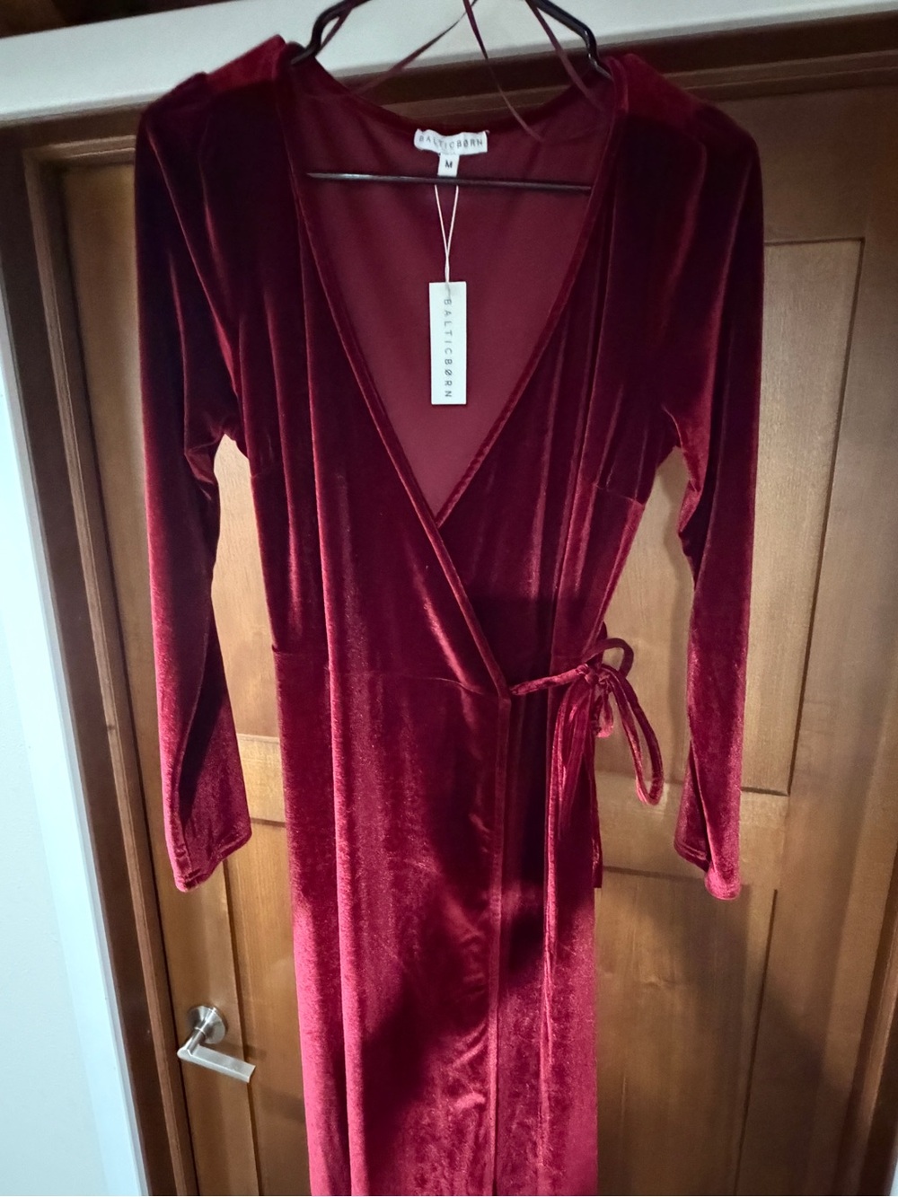 BalticBorn Velvet Red Maxi Dress M NWT - Picture 2 of 13